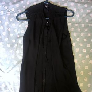 Black flowing chiffon blouse